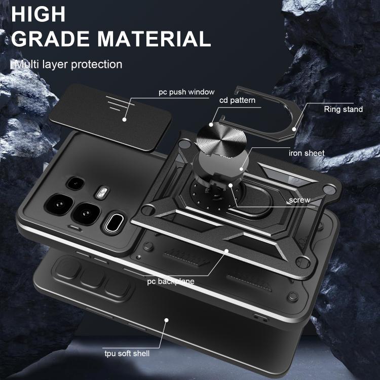 For Infinix Note 50s Sliding Camera Cover Design TPU+PC Phone Case(Blue) - free shipping - PMC TechLife - Order now!
