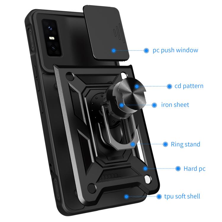 For Infinix GT 30 Pro Sliding Camera Cover Design TPU+PC Phone Case(Silver) - free shipping - PMC TechLife - Order now!
