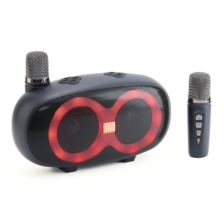 T&G TG542 LED Flash Wireless Bluetooth Karaoke Speaker with Microphone(Black) - Desktop Speaker by T&G | Online Shopping South Africa | PMC Jewellery | Buy Now Pay Later Mobicred