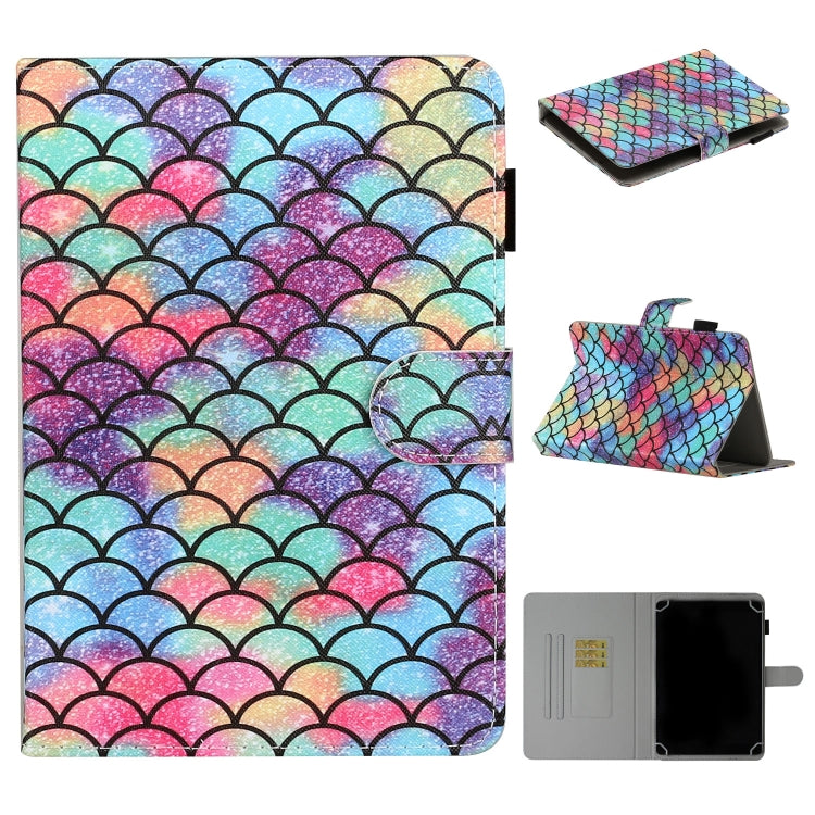 For 10 inch Universal Tablet PC Colored Drawing Pattern Horizontal Flip PU Leather Case with Holder & Card Slot(Diamond) - free shipping - PMC TechLife - Order now!