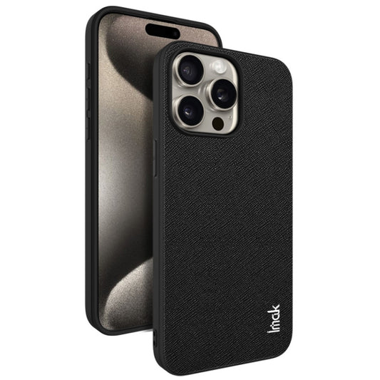 For iPhone 15 Pro Max IMAK LX-5 Series Shockproof PC + PU + TPU Protective Phone Case(Cross Texture) - iPhone 15 Pro Max Cases by imak | Online Shopping South Africa | PMC Jewellery | Buy Now Pay Later Mobicred