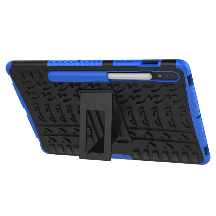 For Samsung Galaxy Tab S9 / S7 / S8 Tire Texture TPU + PC Tablet Case(Blue) - Galaxy Tab S9 Cases by PMC Jewellery | Online Shopping South Africa | PMC Jewellery | Buy Now Pay Later Mobicred