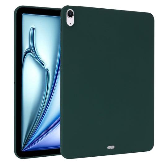 For iPad Air 11 2024 Oil Spray Skin-friendly TPU Tablet Case(Deep Green) - iPad Air 11 2024 Cases by PMC Jewellery | Online Shopping South Africa | PMC Jewellery | Buy Now Pay Later Mobicred