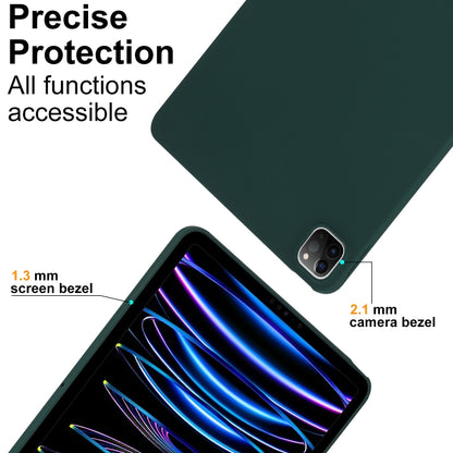 For iPad Pro 13 2024 Oil Spray Skin-friendly TPU Tablet Case(Deep Green) - iPad Pro 13 2024 Cases by PMC Jewellery | Online Shopping South Africa | PMC Jewellery | Buy Now Pay Later Mobicred