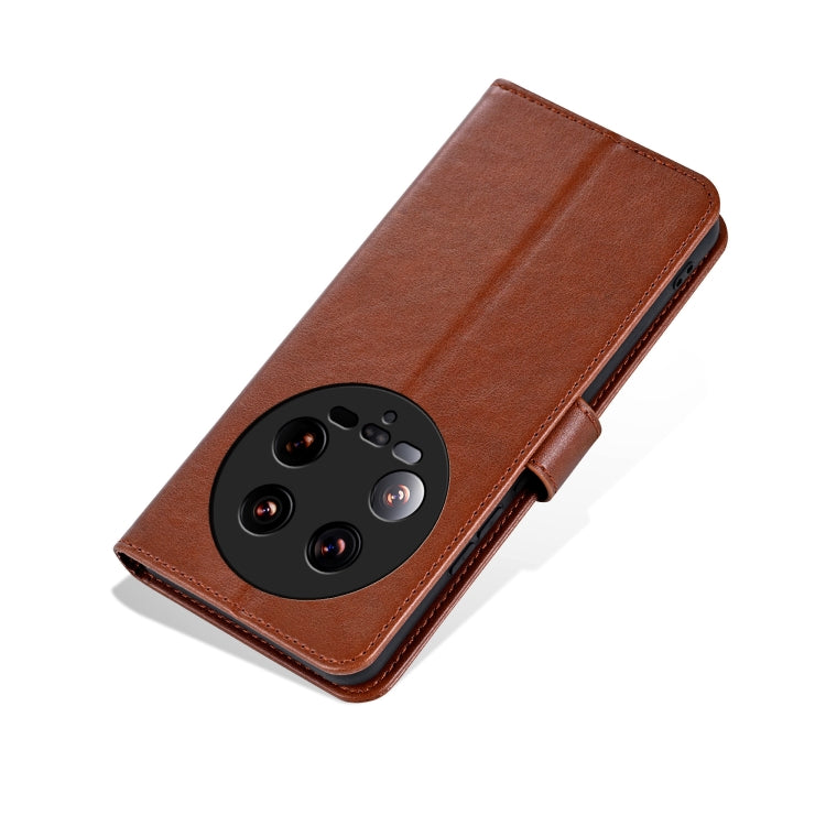 For Xiaomi 14 Ultra AZNS Sheepskin Texture Flip Leather Phone Case(Brown) - 14 Ultra Cases by AZNS | Online Shopping South Africa | PMC Jewellery | Buy Now Pay Later Mobicred