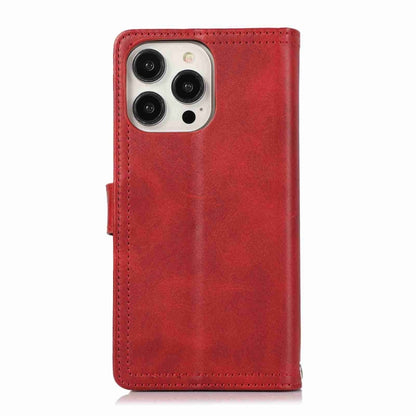 For iPhone 16 Pro Wristband Card Slot Leather Phone Case(Red) - iPhone 16 Pro Cases by PMC Jewellery | Online Shopping South Africa | PMC Jewellery | Buy Now Pay Later Mobicred