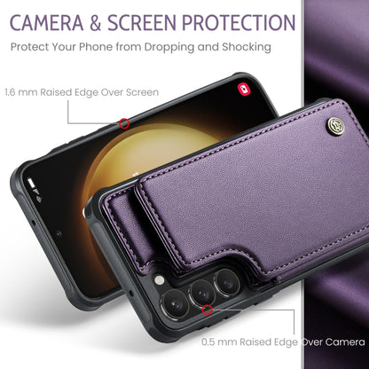 For Samsung Galaxy S23+ 5G CaseMe C22 Card Slots Holder RFID Anti-theft Phone Case(Purple) - Galaxy S23+ 5G Cases by CaseMe | Online Shopping South Africa | PMC Jewellery | Buy Now Pay Later Mobicred