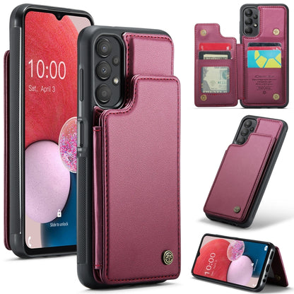 For Samsung Galaxy A13 4G CaseMe C22 Card Slots Holder RFID Anti-theft Phone Case(Wine Red) - Galaxy Phone Cases by CaseMe | Online Shopping South Africa | PMC Jewellery | Buy Now Pay Later Mobicred