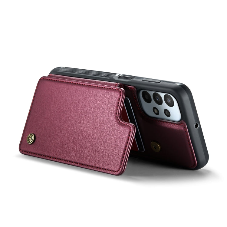 For Samsung Galaxy A23 CaseMe C22 Card Slots Holder RFID Anti-theft Phone Case(Wine Red) - Galaxy Phone Cases by CaseMe | Online Shopping South Africa | PMC Jewellery | Buy Now Pay Later Mobicred