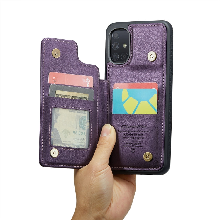 For Samsung Galaxy A51 4G CaseMe C22 Card Slots Holder RFID Anti-theft Phone Case(Purple) - Galaxy Phone Cases by CaseMe | Online Shopping South Africa | PMC Jewellery | Buy Now Pay Later Mobicred