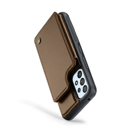 For Samsung Galaxy A53 5G CaseMe C22 Card Slots Holder RFID Anti-theft Phone Case(Brown) - Galaxy Phone Cases by CaseMe | Online Shopping South Africa | PMC Jewellery | Buy Now Pay Later Mobicred