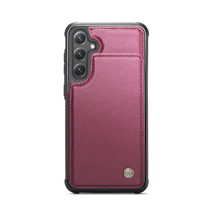 For Samsung Galaxy S23 FE 5G CaseMe C22 Card Slots Holder RFID Anti-theft Phone Case(Wine Red) - Galaxy S23 FE 5G Cases by CaseMe | Online Shopping South Africa | PMC Jewellery | Buy Now Pay Later Mobicred