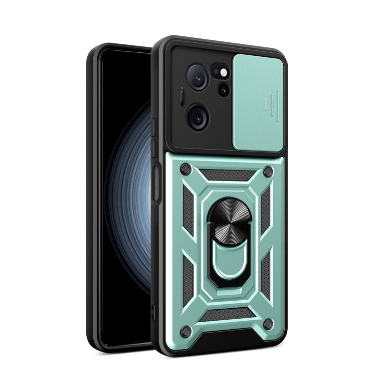 For Xiaomi Redmi K60 Ultra 5G Sliding Camera Cover Design TPU Hybrid PC Phone Case(Mint Green) - Redmi K60 Ultra Cases by PMC Jewellery | Online Shopping South Africa | PMC Jewellery | Buy Now Pay Later Mobicred