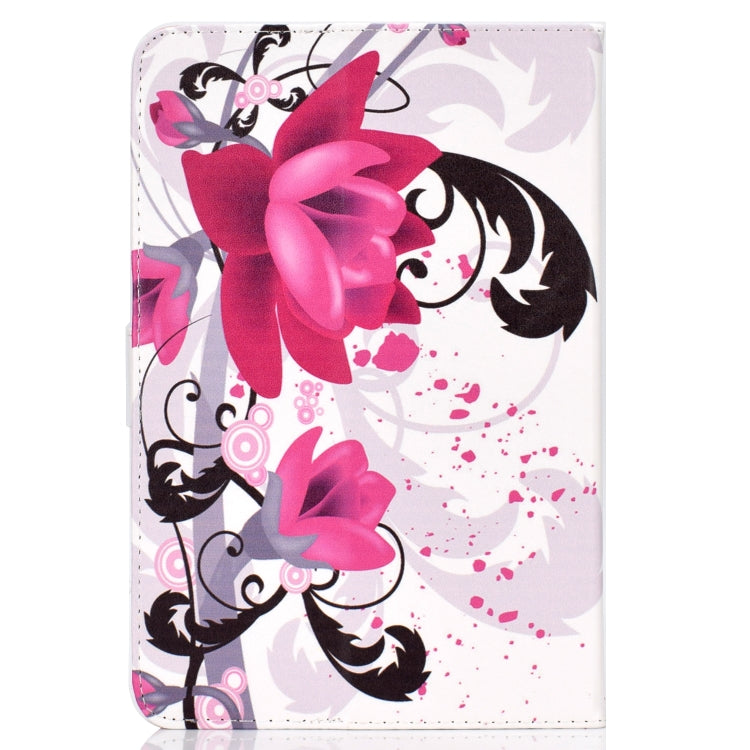For 10 inch Universal Tablet PC Colored Drawing Pattern Horizontal Flip PU Leather Case with Holder & Card Slot(Flowers) - 7 inch by PMC TechLife | Online Shopping South Africa | PMC TechLife | Buy Now Pay Later Mobicred