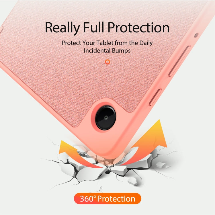 For Samsung Galaxy Tab A9 DUX DUCIS Domo Series Magnetic Flip Leather Tablet Case(Pink) - Galaxy Tab A9 by DUX DUCIS | Online Shopping South Africa | PMC Jewellery | Buy Now Pay Later Mobicred