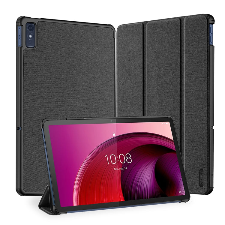 For Lenovo Tab M10 5G  10.6 DUX DUCIS Domo Series Magnetic Flip Leather Tablet Case(Black) - Lenovo by DUX DUCIS | Online Shopping South Africa | PMC Jewellery | Buy Now Pay Later Mobicred