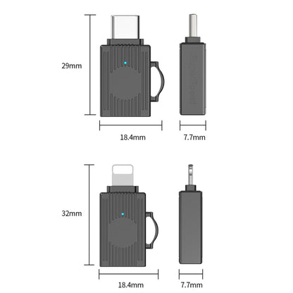 USB to 8 Pin Multifunction Travel Case Shape Apapter(Light Gold) - Converter & Adapter by PMC Jewellery | Online Shopping South Africa | PMC Jewellery | Buy Now Pay Later Mobicred