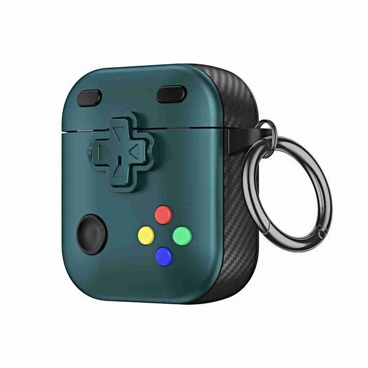 For AirPods 2 / 1 Game Console Shape Wireless Earphones Protective Case(Green) - For AirPods 1/2 by PMC Jewellery | Online Shopping South Africa | PMC Jewellery | Buy Now Pay Later Mobicred