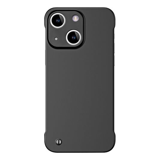 For iPhone 13 mini Frameless Metallic Paint Hybrid PC Phone Case(Matte Black) - iPhone 13 mini Cases by PMC Jewellery | Online Shopping South Africa | PMC Jewellery | Buy Now Pay Later Mobicred