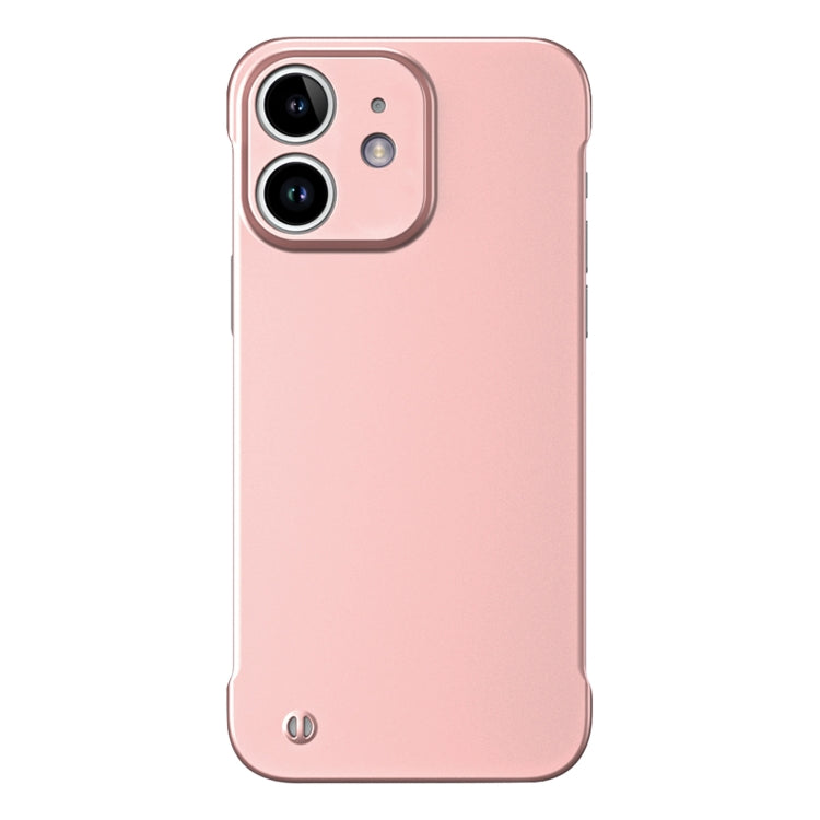 For iPhone 12 mini Frameless Metallic Paint Hybrid PC Phone Case(Rose Gold) - iPhone 12 mini Cases by PMC Jewellery | Online Shopping South Africa | PMC Jewellery | Buy Now Pay Later Mobicred