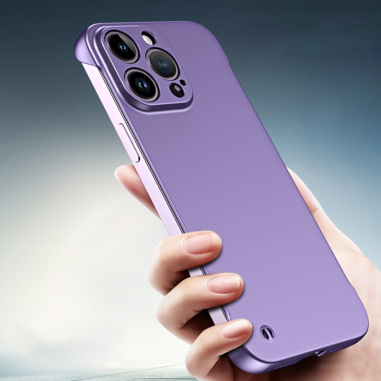 For iPhone 11 Pro Frameless Metallic Paint Hybrid PC Phone Case(Deep Purple) - iPhone 11 Pro Cases by PMC Jewellery | Online Shopping South Africa | PMC Jewellery | Buy Now Pay Later Mobicred