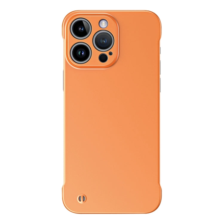 For iPhone 12 Pro Frameless Metallic Paint Hybrid PC Phone Case(Orange) - free shipping - PMC Jewellery - Order now!