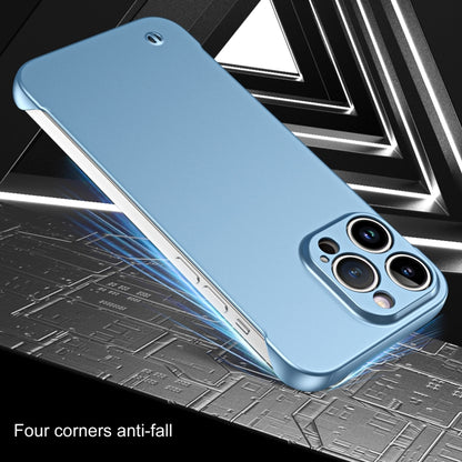 For iPhone 14 Pro Frameless Metallic Paint Hybrid PC Phone Case(Space Silver) - iPhone 14 Pro Cases by PMC Jewellery | Online Shopping South Africa | PMC Jewellery | Buy Now Pay Later Mobicred