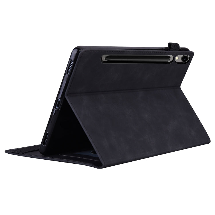 For Samsung Galaxy Tab S9 FE Splicing Shockproof Leather Tablet Case(Black) - Galaxy Tab S9 FE by PMC Jewellery | Online Shopping South Africa | PMC Jewellery | Buy Now Pay Later Mobicred