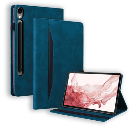 For Samsung Galaxy Tab S9 FE Splicing Shockproof Leather Tablet Case(Blue) - Galaxy Tab S9 FE by PMC Jewellery | Online Shopping South Africa | PMC Jewellery | Buy Now Pay Later Mobicred