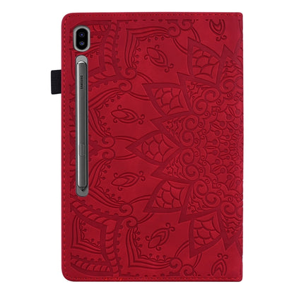 For Samsung Galaxy Tab S9 FE Calf Texture Embossed Leather Tablet Case(Red) - Galaxy Tab S9 FE by PMC Jewellery | Online Shopping South Africa | PMC Jewellery | Buy Now Pay Later Mobicred