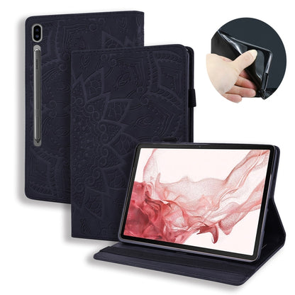 For Samsung Galaxy Tab S9 Ultra Calf Texture Embossed Leather Tablet Case(Black) - Galaxy Tab S9 Ultra Cases by PMC Jewellery | Online Shopping South Africa | PMC Jewellery | Buy Now Pay Later Mobicred