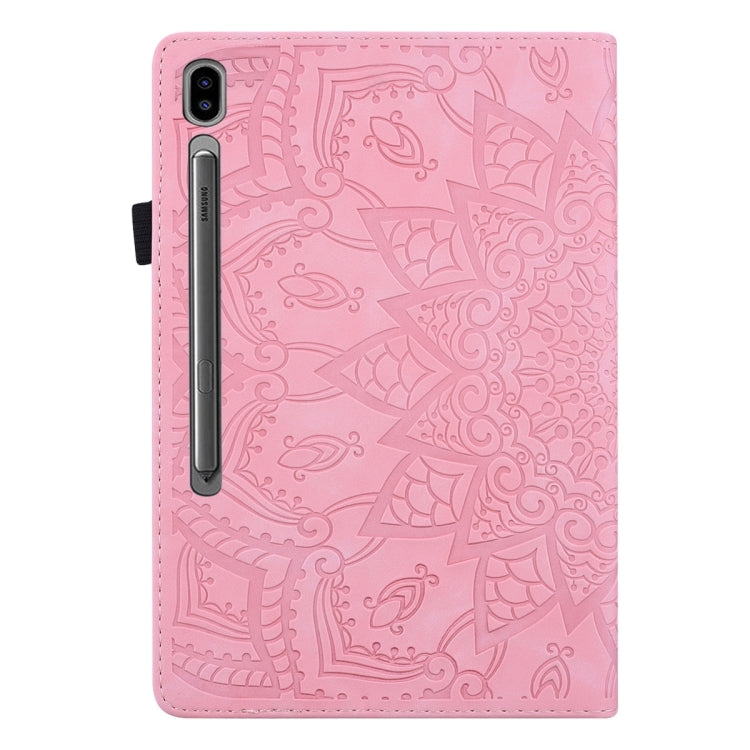 For Samsung Galaxy Tab S9 Ultra Calf Texture Embossed Leather Tablet Case(Pink) - Galaxy Tab S9 Ultra Cases by PMC Jewellery | Online Shopping South Africa | PMC Jewellery | Buy Now Pay Later Mobicred