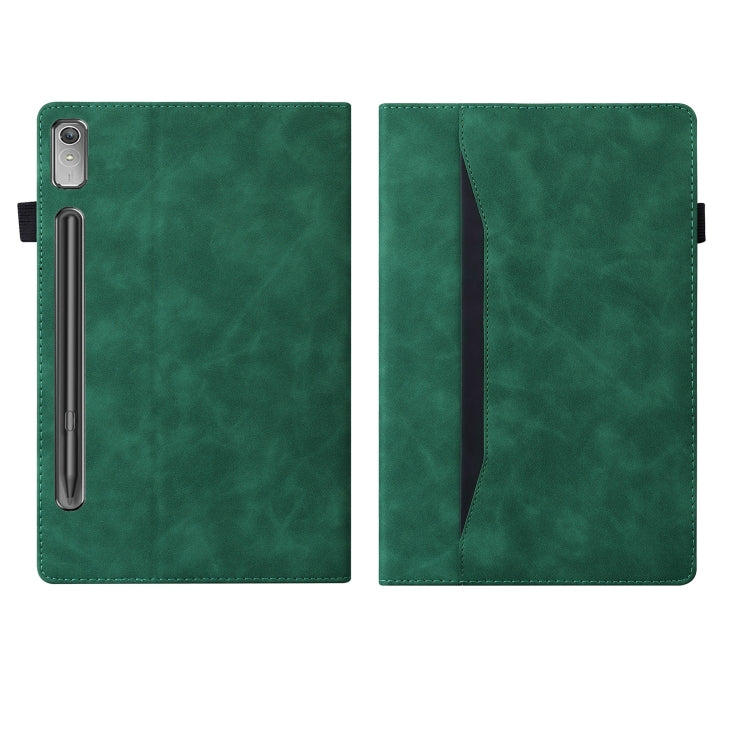 For Lenovo Tab P12 12.7 Splicing Shockproof Leather Tablet Case(Green) - Lenovo by PMC TechLife | Online Shopping South Africa | PMC TechLife | Buy Now Pay Later Mobicred