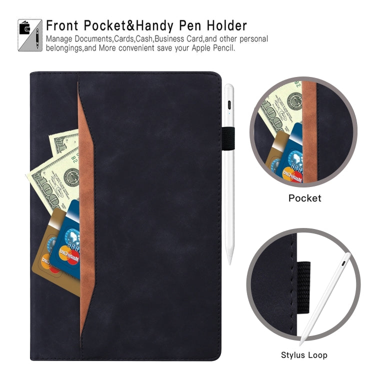 For Lenovo Tab P12 12.7 Splicing Shockproof Leather Tablet Case(Black) - Lenovo by PMC TechLife | Online Shopping South Africa | PMC TechLife | Buy Now Pay Later Mobicred