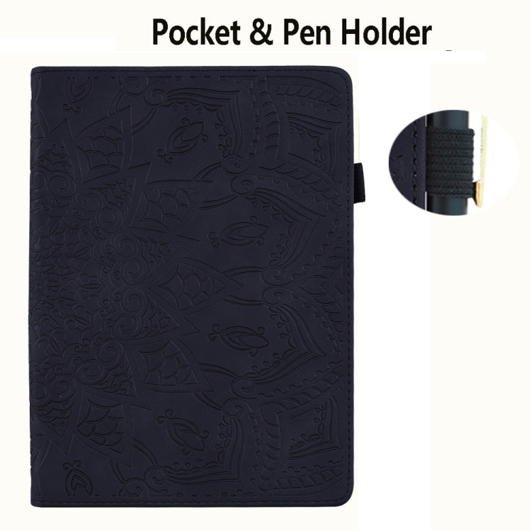 For Lenovo Tab P12 12.7 Calf Texture Embossed Leather Tablet Case(Black) - Lenovo by PMC TechLife | Online Shopping South Africa | PMC TechLife | Buy Now Pay Later Mobicred