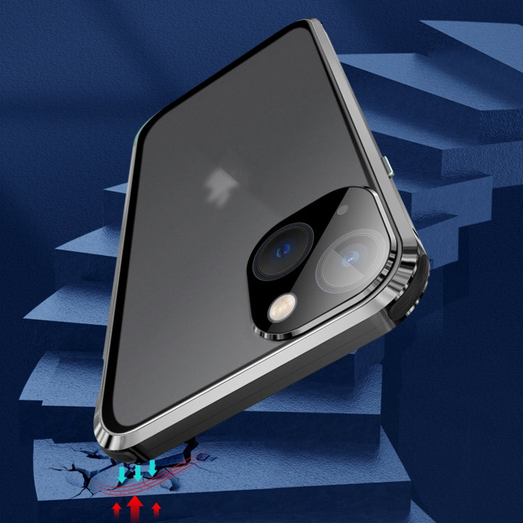 For iPhone 15 Pro Max Anti-peeping Magnetic Tempered Glass Phone Case(Blue) - iPhone 15 Pro Max Cases by PMC TechLife | Online Shopping South Africa | PMC TechLife