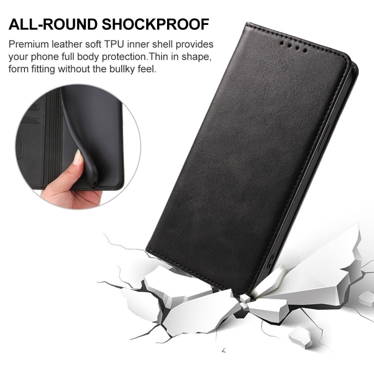 For vivo iQOO Z9 Magnetic Closure Leather Phone Case(Black) - vivo Cases by PMC TechLife | Online Shopping South Africa | PMC TechLife | Buy Now Pay Later Mobicred