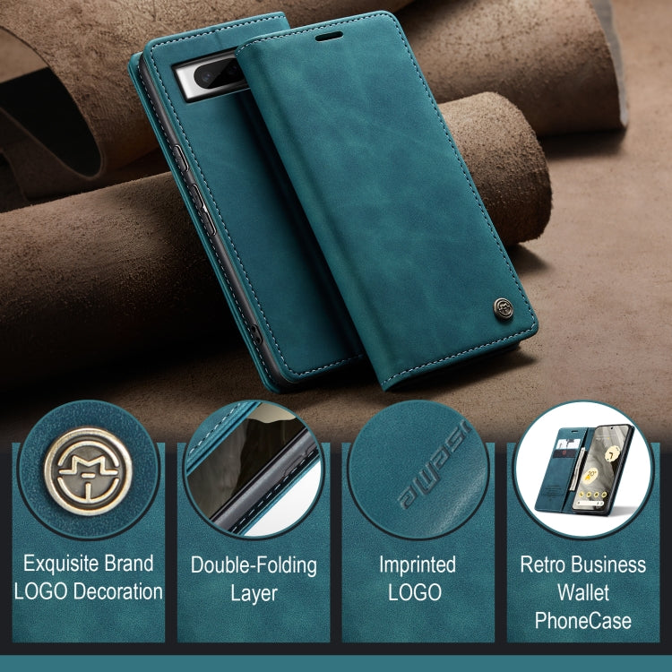 For Google Pixel 8 CaseMe 013 Multifunctional Horizontal Flip Leather Phone Case(Blue) - Google Cases by CaseMe | Online Shopping South Africa | PMC Jewellery | Buy Now Pay Later Mobicred