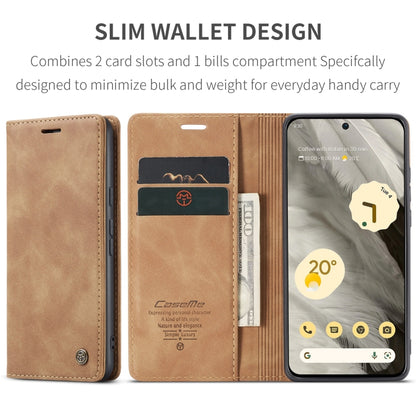 For Google Pixel 8 CaseMe 013 Multifunctional Horizontal Flip Leather Phone Case(Brown) - Google Cases by CaseMe | Online Shopping South Africa | PMC Jewellery | Buy Now Pay Later Mobicred