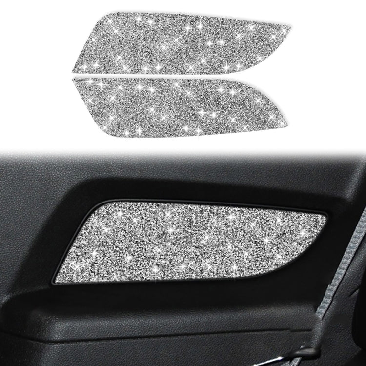 For Ford Mustang 2010-2012 2pcs Car Rear Door Panel Diamond Decoration Sticker, Left Hand Drive - Car Interior Mouldings by PMC TechLife | Online Shopping South Africa | PMC TechLife | Buy Now Pay Later Mobicred