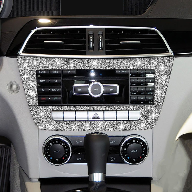For Mercedes-Benz C-class W204 2011-2013 Car Central Control CD Panel Diamond Decorative Sticker, Left and Right Drive - Car Interior Mouldings by PMC TechLife | Online Shopping South Africa | PMC TechLife | Buy Now Pay Later Mobicred