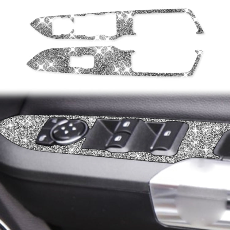 For Ford Mustang 2015-2020 Car Door Lift Panel A Diamond Decoration Sticker, Right Drive - Car Interior Mouldings by PMC Jewellery | Online Shopping South Africa | PMC Jewellery | Buy Now Pay Later Mobicred