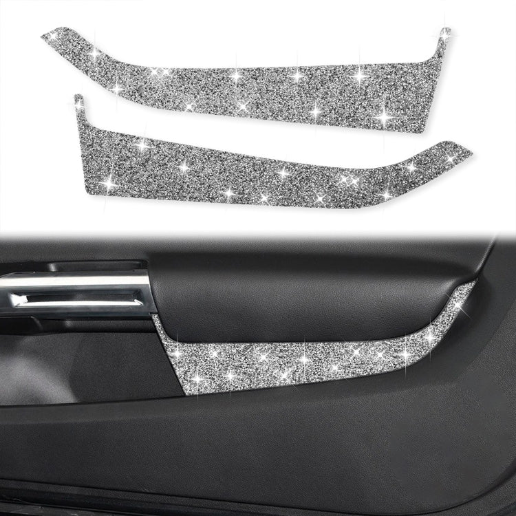 For Ford Mustang 2015-2020 Car Front Door Panel Diamond Decoration Sticker, Left and Right Drive - Car Interior Mouldings by PMC TechLife | Online Shopping South Africa | PMC TechLife | Buy Now Pay Later Mobicred