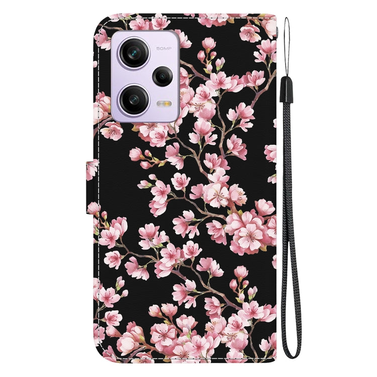 For Xiaomi Redmi Note 12 Pro Crystal Texture Colored Drawing Leather Phone Case(Plum Bossom) - free shipping - PMC TechLife - Order now!