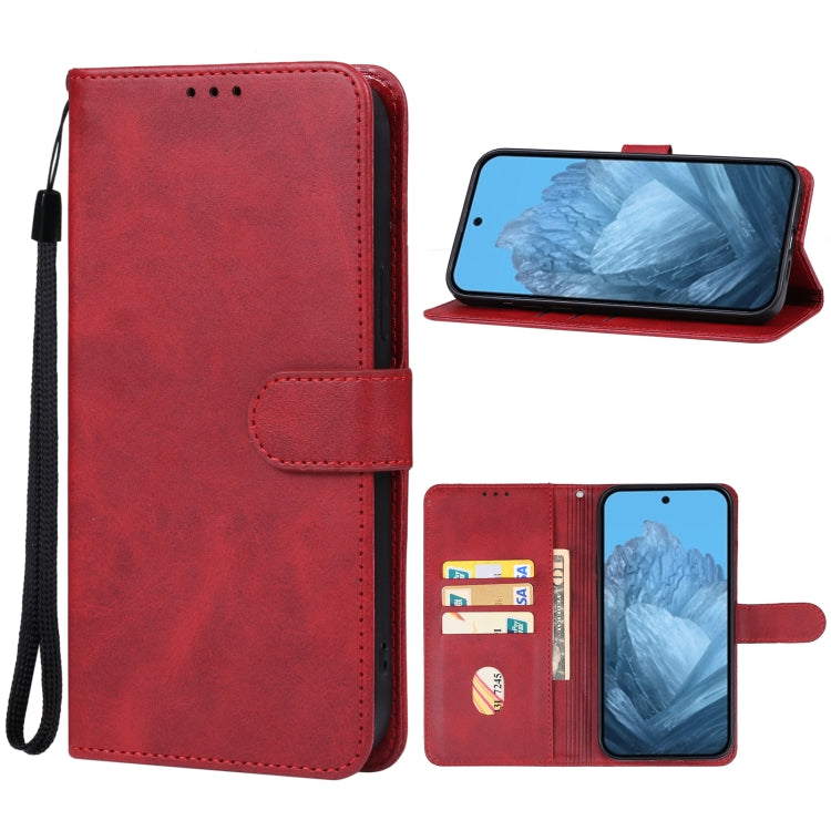 For Google Pixel 9 Leather Phone Case(Red) - Google Cases by PMC Jewellery | Online Shopping South Africa | PMC Jewellery | Buy Now Pay Later Mobicred