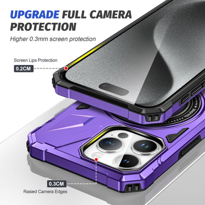 For iPhone 15 MagSafe Magnetic Shockproof Phone Case with Ring Holder(Purple) - iPhone 15 Cases by PMC Jewellery | Online Shopping South Africa | PMC Jewellery