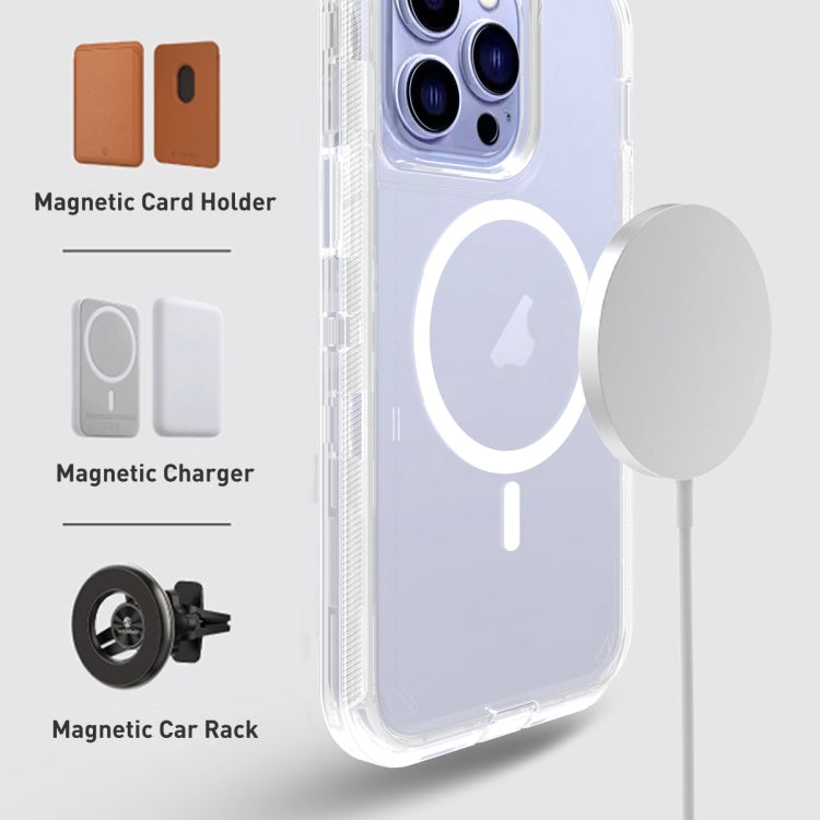 For iPhone 15 Pro Shockproof MagSafe Magnetic Phone Case(Transparent) - iPhone 15 Pro Cases by PMC TechLife | Online Shopping South Africa | PMC TechLife
