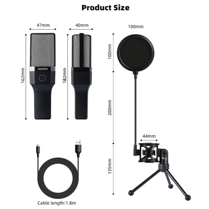 Yanmai X1R E-Sports Gaming Desktop Microphone with RGB Light & Blowout Net - Microphone by Yanmai | Online Shopping South Africa | PMC Jewellery | Buy Now Pay Later Mobicred