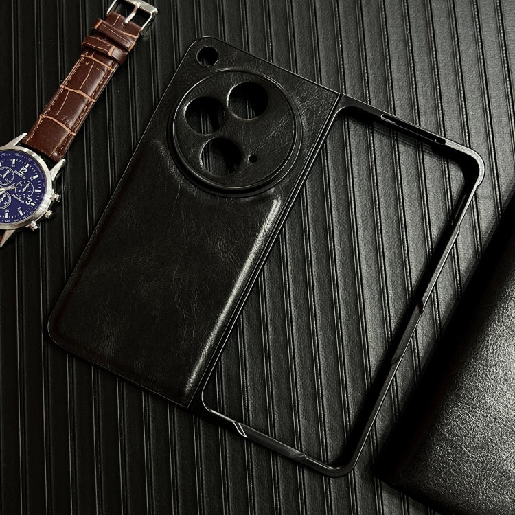 For OPPO Find N3 / OnePlus Open Crazy Horse Texture PU + PC Phone Case(Black) - Find N3 Cases by PMC TechLife | Online Shopping South Africa | PMC TechLife
