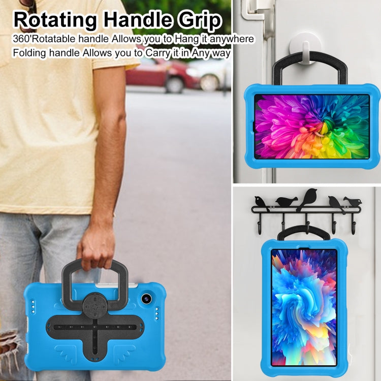 For Samsung Galaxy Tab A9 Shield 360 Rotation Handle EVA Shockproof PC Tablet Case(Blue Black) - Galaxy Tab A9 by PMC Jewellery | Online Shopping South Africa | PMC Jewellery